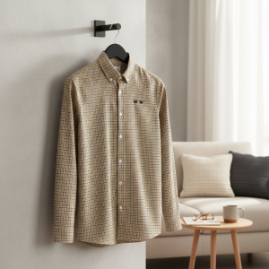 Miu Miu Men Plaid Long Sleeve Button Down Shirt