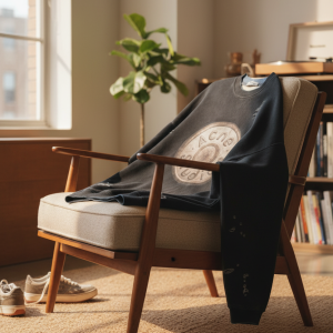 Acne Studios Black Distressed Logo Sweatshirt