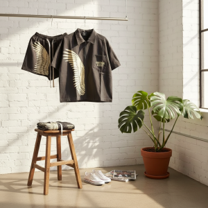 Emotional Closet Wing Print Shirt Shorts Set