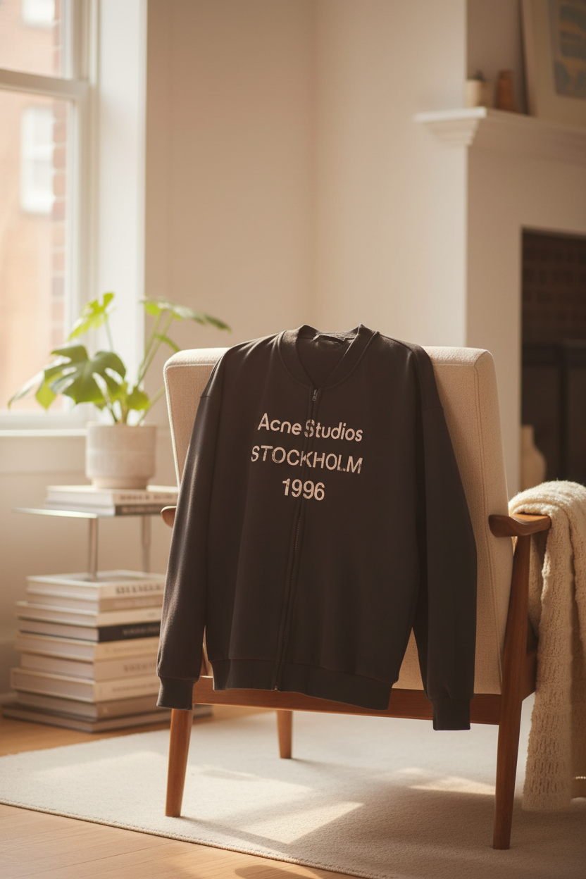Acne Studios Stockholm 1996 Black Zip Hoodie