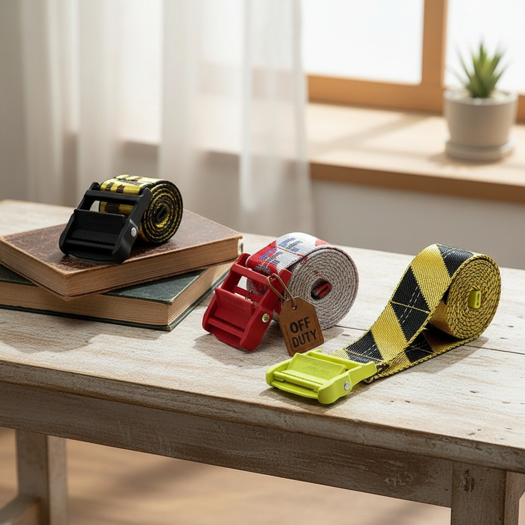 Off-White Industrial Style Nylon Belt for Men Women