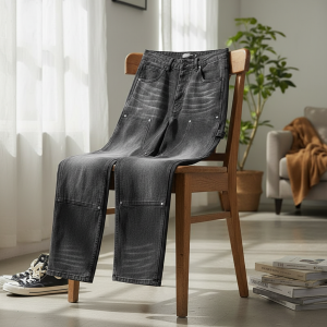 Amiri Black Vintage Cargo Denim Pants