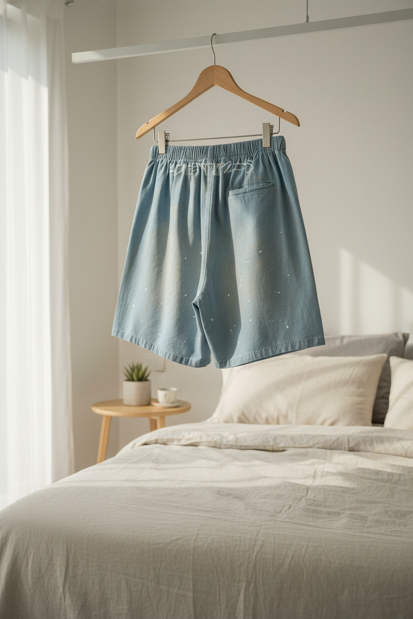 Acne Studios Light Blue Denim Shorts