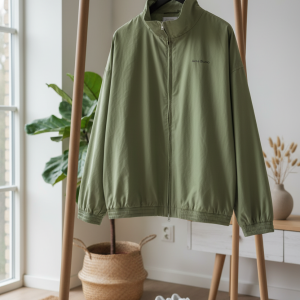 Acne Studios Green Zip Up Lightweight Jacket