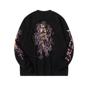 Chrome Hearts Graphic Black Long Sleeve T-Shirt
